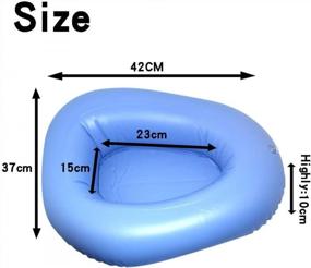img 3 attached to KIKIGOAL Inflatable Bed Pan - Portable, Washable, And Ideal For Bedridden Elderly With Bedsore Toileting Needs - Blue