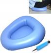 kikigoal inflatable bed pan - portable, washable, and ideal for bedridden elderly with bedsore toileting needs - blue logo