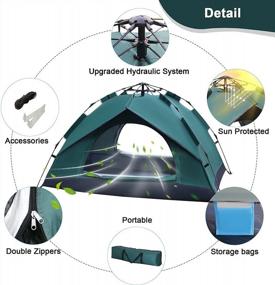 img 3 attached to Ultralight Instant Pop Up Tent For Camping And Backpacking - Portable 2 Person Cabana Beach Tent With Screen Door - Easy Set Up And Carry For Outdoor Adventures