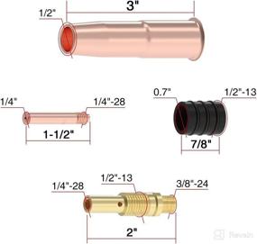 img 1 attached to 🔧 High-quality 15ft 250A MIG Welding Gun Euro Connection Replacement for Longevity Esab Tweco #2 - YESWELDER