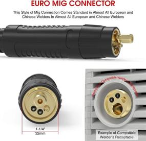 img 3 attached to 🔧 High-quality 15ft 250A MIG Welding Gun Euro Connection Replacement for Longevity Esab Tweco #2 - YESWELDER