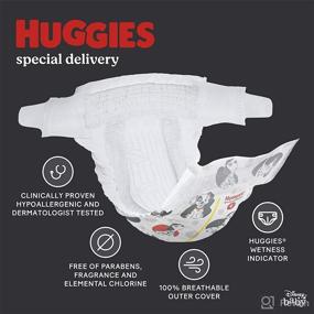 img 2 attached to 👶 Huggies Special Delivery Hypoallergenic Baby Diapers Size 1 (8-14 lbs), Fragrance Free, Safe for Sensitive Skin, 72 Ct