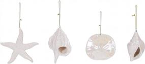 img 2 attached to Pearlescent Sea Shell Ornaments For Festive Beach-Inspired Christmas Tree Decor