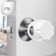 4 pack uxoz door knob safety cover - baby safety handle protection 🚪 with screw thread design | reliable, reusable solution to prevent kids from removing covers logo