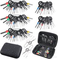 ultimate terminal removal tool kit: 82pcs repair key removal tools for easy wire connector terminal pin extractors and electrical wiring crimp back needle removal, includes protective bag логотип