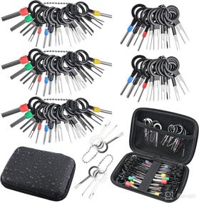 img 4 attached to Ultimate Terminal Removal Tool Kit: 82pcs Repair Key Removal Tools for Easy Wire Connector Terminal Pin Extractors and Electrical Wiring Crimp Back Needle Removal, includes Protective Bag