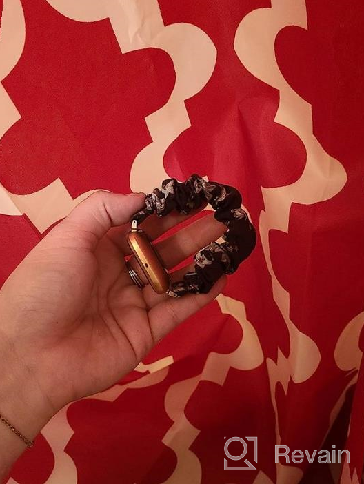 img 1 attached to Upgrade Your Fitbit Versa With TOYOUTHS Patterned Scrunchie Bands - Elastic, Stylish & Comfortable! review by Tyler Vaughn