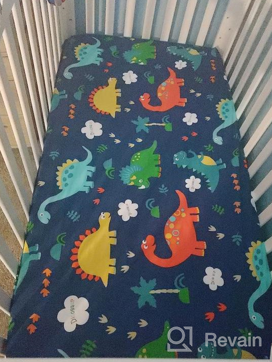 img 1 attached to UOMNY Soft 100% Cotton Fitted Crib Sheet For Standard Crib And Toddler Mattresses - Safari Animal Jungle Theme Nursery Bedding For Boys And Girls - 1 Pack Toddler Sheet review by Chris Ledet