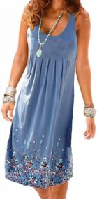 img 3 attached to Effortlessly Stylish: AELSON'S Sleeveless Mini Printed Vest Dresses For Women