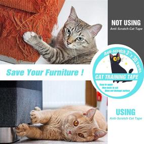 img 3 attached to Polarduck Anti Cat Scratch Tape: 100% Transparent Clear Double Sided Cat Deterrent Tape for Furniture, 3 inches x 30 Yards, Pet & Kid Safe