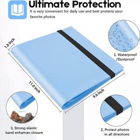 img 1 attached to 2-Pack Blue Photo Album Books For 8X10 Pictures - Holds 68 Photos, Perfect For Art Portfolio And Kids Artwork, 10X8 Sheet Protector Folder For 8X10 Photos And Artworks