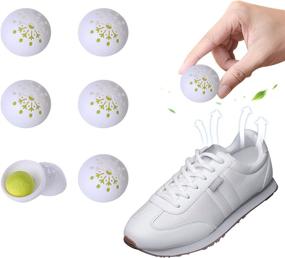 img 4 attached to 👟 Кроссовки-шарики: набор из 6 шариков для устранения запаха и освежения обуви, спортивных сумок, шкафов, раздевалок, чемоданов.