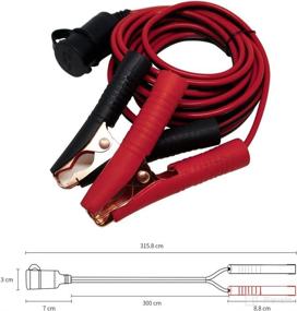 img 2 attached to 🔌 DEDC 2-Pack 12V Car Power Cord: Male to Male with LED Indicator & Female Cigarette Lighter Socket to Battery Alligator Clips Set