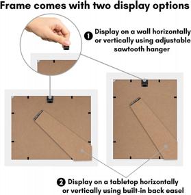 img 1 attached to White Composite Wood Picture Frame - Displays 5X7 With Mat And 8X10 Without Mat - Shatter Resistant Glass - Horizontal And Vertical Wall Formats - Ideal For Americanflat 8X10 Photos