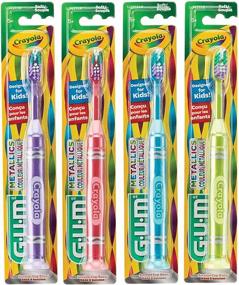 img 1 attached to 🦷 Crayola METALLIC Suction Toothbrush by GUM