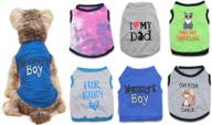 adorable dog shirts: 6 pack of mommy's boy t-shirts for small dogs - perfect cat clothing and female vest apparel logo
