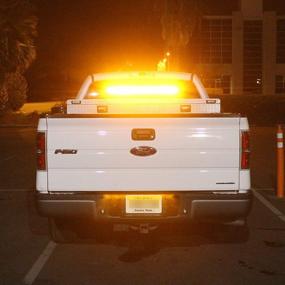 img 1 attached to LAMPHUS SolarBlast 36" Amber LED Traffic Advisor Light Bar [SBTA84-AM] [TA Controller] [19 Flash Modes] [IP 67 Waterproof] Directional Yellow Flashing Emergency Safety Light Bar For Trucks Vehicles