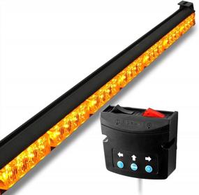 img 4 attached to LAMPHUS SolarBlast 36" Amber LED Traffic Advisor Light Bar [SBTA84-AM] [TA Controller] [19 Flash Modes] [IP 67 Waterproof] Directional Yellow Flashing Emergency Safety Light Bar For Trucks Vehicles