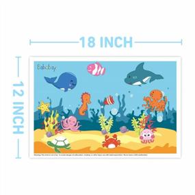 img 2 attached to 40 Pack Disposable Stick-On Placemats For Baby & Kids - Reusable Pouch 12" X 18" (Blue Ocean Life)