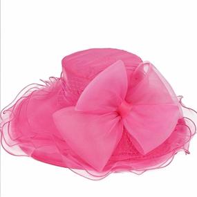 img 1 attached to Stylish Organza Hat For Women - Ideal For Kentucky Derby, Church, Dress With Wide Brim And Flat Design (S601)