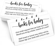 50-pack 3.5x2 "book instead of card" baby shower inserts - made in usa logo