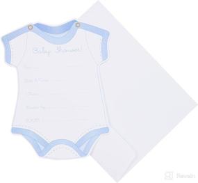 img 4 attached to Wilton Blue Boy Onesie Fill-in Baby Shower Invitations: Pack of 12