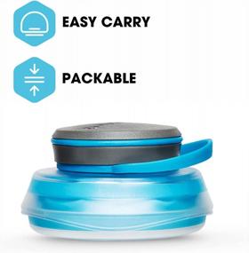 img 1 attached to Collapsible BPA & PVC Free Hiking Water Bottle: Hydrapak Stash For Backpacking Adventure!