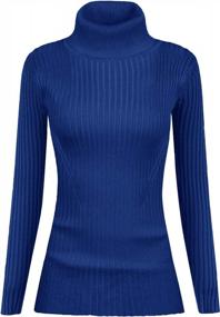 img 3 attached to Women'S V28 Mock Neck Ribbed Sweater - Sexy Knitted Warm Fitted Fashion Pullover
