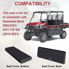 img 3 attached to Durable Waterproof Seat Covers For Kawasaki Mule PRO-FXT FX DXT DX 2015-2023 - StarknightMT'S UTV Mule Pro Seat Covers