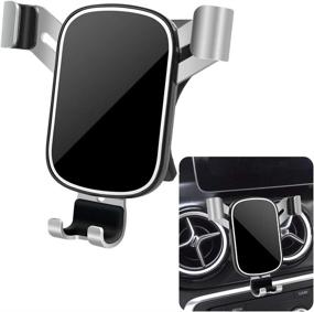 img 4 attached to 📱 LUNQIN Car Phone Holder for Mercedes Benz GLA-Class and CLA Models - Compatible with Big Phones with Case - Auto Accessories for Interior Decoration - Phone Mount 2015-2020 GLA200 220d 250 260 / 2014-2019 CLA200 220 260