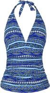 hilor womens plunging shirred tankini women's clothing at swimsuits & cover ups logo