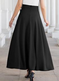 img 3 attached to Stunning High-Waisted Women'S Skirt With Tie-Knot Front And Pleated Swing Design - Perfect For Formal Occasions!