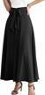 stunning high-waisted women's skirt with tie-knot front and pleated swing design - perfect for formal occasions! logo