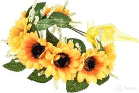 img 1 attached to Exquisite Floral Fall Sunflower Headpiece FL 18: Enhance Your Style with Vibrant Grace