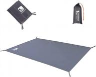 waterproof camping ground tarp - hikeman essential hiking accessory for outdoor flooring, picnics, car travel with drawstring carry bag logo