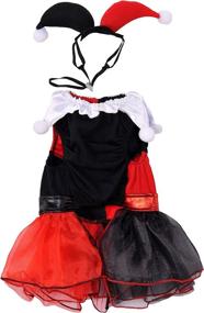 img 2 attached to ❤️ Eye-Catching Red: Rubie's DC Comics Harley Quinn Pet Costume - Perfect for Small Dogs!