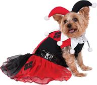 ❤️ eye-catching red: rubie's dc comics harley quinn pet costume - perfect for small dogs! логотип