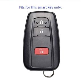 img 2 attached to Lcyam Soft Silicone Key Fob Cover Case For 2019-2022 Toyota Corolla Hatchback RAV4 XLE Prius 3 Button Smart Key Interior Accessories