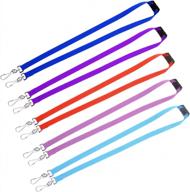 5 pack face mask lanyards with safety breakaway buckle & double hooks for kids and adults - multicolor by wisdompro logo