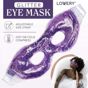 img 2 attached to Luxury Christmas Gift Basket For Women And Men - Hot & Cold Gel Eye Mask, Lavender Lilac Deluxe Home Spa Set With Bath Bombs, Massage Oil, Purple Wired Candy Dish & More!