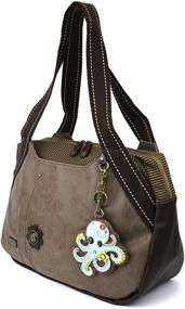 img 3 attached to Chala Bowling Bag Stone Gray Women's Handbags & Wallets - Shoulder Bags