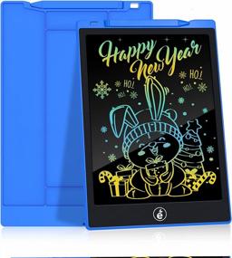 img 4 attached to 10 Inch LCD Writing Tablet - Perfect Educational Toy For Kids Ages 3-8 | JefDiee Doodle Board (Blue)