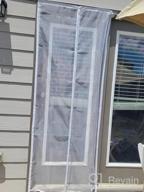 img 1 attached to Easy Install White Magnetic Door Screen For Doorways And Sliding Doors - Fits 34X82 Fiberglass Mesh Screen With Heavy Duty Magnets - Screen Size 36X83 review by Jacob Brooks