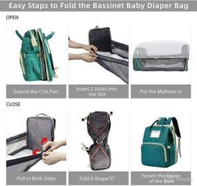 img 1 attached to 🍀 Green Diaper Bag Backpack: Multi-Functional Baby Bag Backpack for Nappy Needs - Ideal Baby Shower Gift