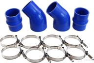 🚗 dodge ram cummins diesel 5.9l intercooler boot kit - ucreative blue silicone - 1994-2002 compatible logo