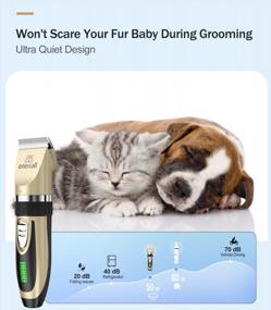 img 2 attached to Oneisall 2 in 1 Dog Clippers and Paw Trimmer Kit: Low Noise Cordless Grooming for Small and Large Dogs Cats Animals – Pet Hair Trimmers for Effective Pet Care