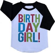 birthday toddler t shirt white sleeves girls' clothing : tops, tees & blouses logo