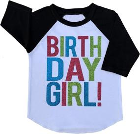 img 2 attached to Birthday Toddler T Shirt White Sleeves Girls' Clothing : Tops, Tees & Blouses