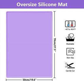 img 3 attached to Versatile Purple Silicone Mat - 28”X20” Craft Pad With 0.1" Raised Edge, Lip For Jewelry Resin Molds, Non-Stick Surface For Countertops, Pet-Friendly Surface