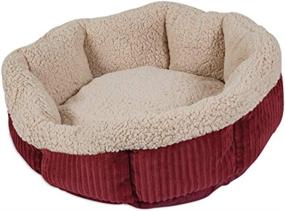 img 1 attached to 🐾 Aspen Pet Self-Warming Corduroy Pet Bed - Various Shapes and Colors